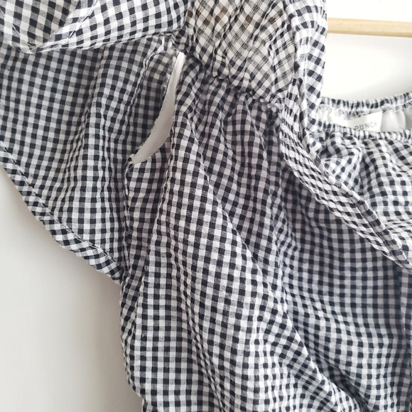 Honey Punch Romper Off Shoulder Ruffle Size S - Picture 5 of 10